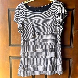 Women’s black/white striped blouse